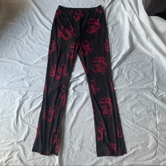 Dragon Printed Mesh Pants w Built in Undershorts - Picture 8 of 8